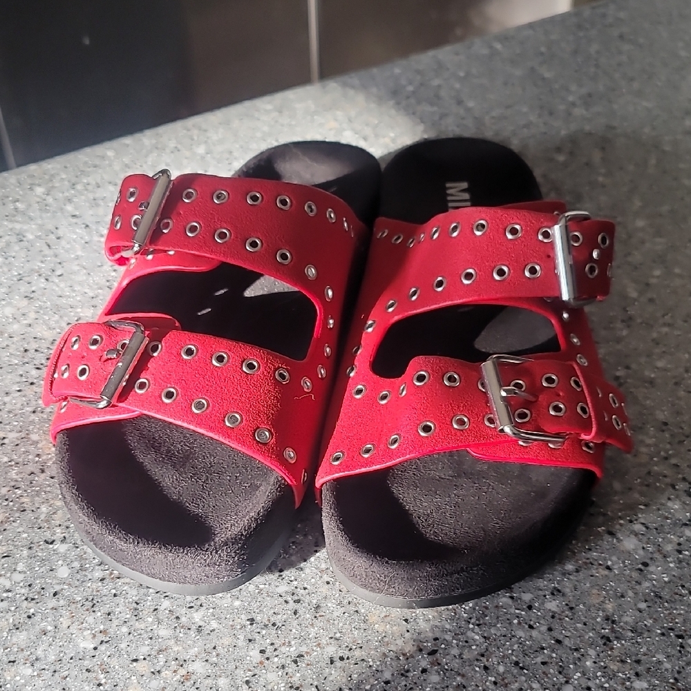 MIA Red Sandals with Buckles